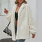 Chaqueta Floral Blanca para Invierno y Primavera - Abrigo Elegante para Mujer