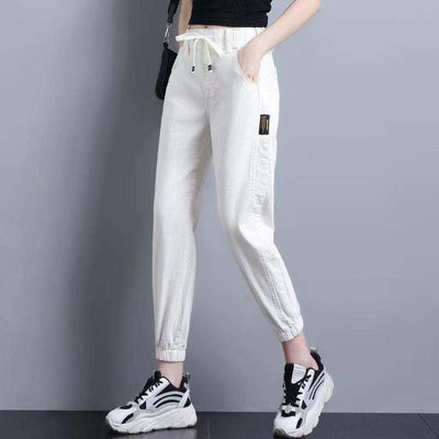 Pantalón Deportivo Ajustable de Nueve Puntos con Cintura Elástica - Image 3