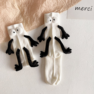 Calcetines Cortos de Algodón Puro con Muñeca Adorable - Diseño para Parejas - Image 6