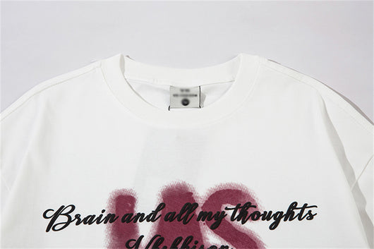 Camiseta Estampada con Letras Americanas para Hombre - Image 10