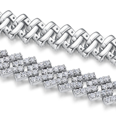 Pulsera de Plata S925 con Moissanita Premium - Joyería Luxury Plateada en Platino - Image 2