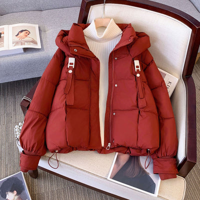 Chaqueta Acolchada Corta Estilo Coreano para Mujer - Image 11