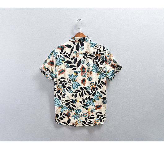 Camisa Casual Hombre Estilo Japonés con Estampado - Image 13