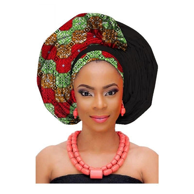 Turbante de Algodón con Estampado Africano - Image 3
