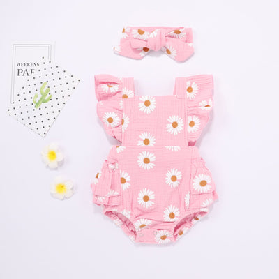 Body Floral Sweet Daisy con Mangas Volantes y Moño - Image 5