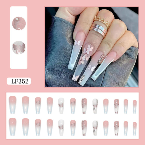 Parches de Uñas Diamante Mariposa Ballet Trapezoidales