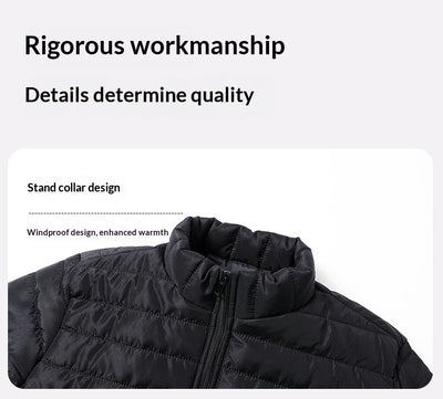 Abrigo de Invierno Unisex Acolchado con Cuello Alto - Resistente al Viento - Image 16