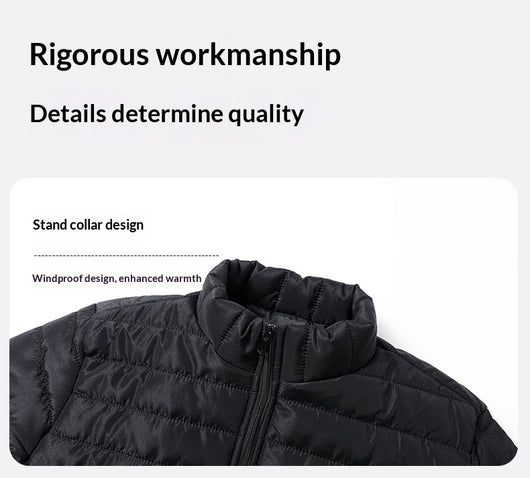 Abrigo de Invierno Unisex Acolchado con Cuello Alto - Resistente al Viento - Image 16