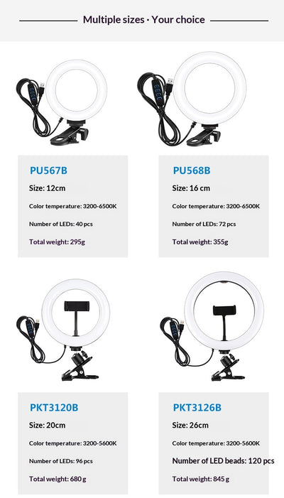 Lámpara de Escritorio LED 26cm con Pinza Ajustable - Image 7