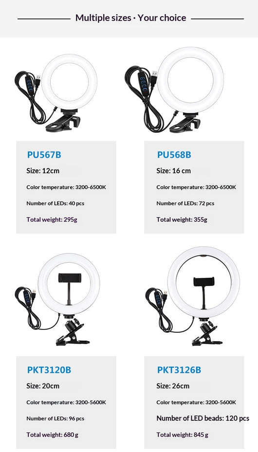 Lámpara de Escritorio LED 26cm con Pinza Ajustable - Image 7