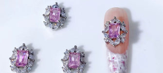 Accesorios de Nail Art en Circonita - Diseños Arco, Corazón, Luna e Irregular - Image 18