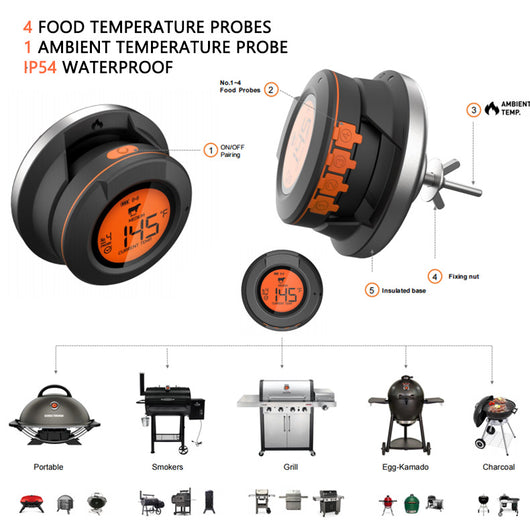 Termómetro Digital Inalámbrico para BBQ con Doble Sonda Bluetooth - Image 10