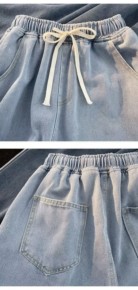 Pantalón Jeans Hombre Corte Recto Ancho Suelto con Caída - Image 12