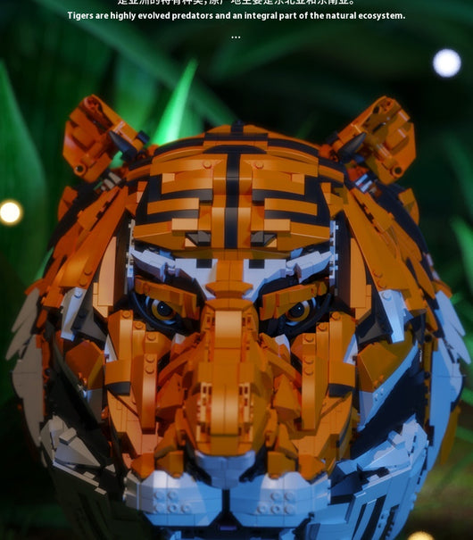 Bloques de Construcción Cabeza de Tigre - Modelo Animal Armable con Grifo Creativo - Image 11