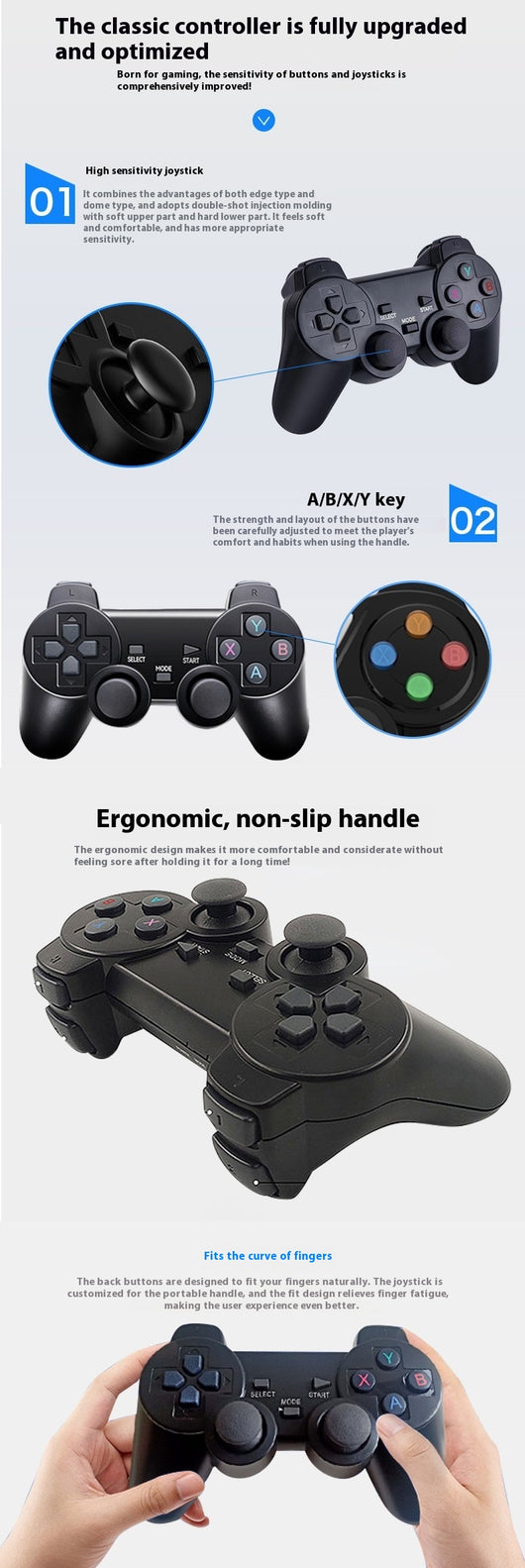 G11 Pro Dual System TV Set-top Box Open Source Game Console with 128GB TF card, two wireless controllers, remote, and accessories. - Image 7