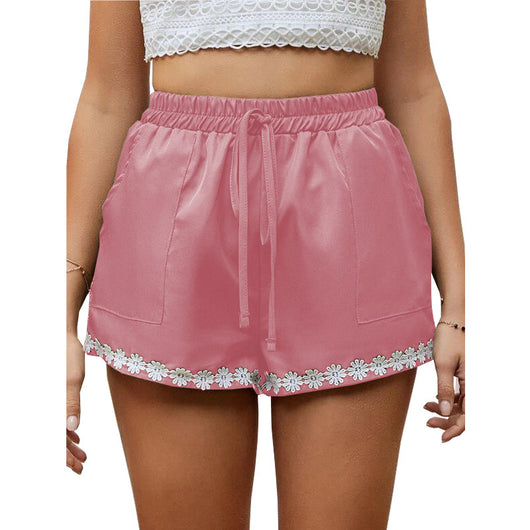 Shorts de Encaje Sueltos con Cintura Elástica para Mujer - Image 6