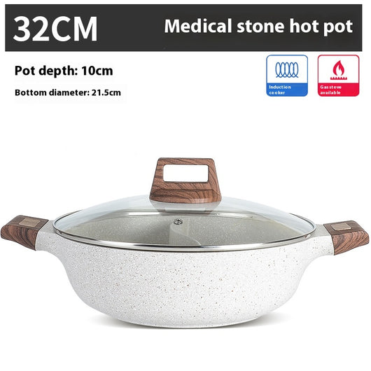 Olla para Sopa de Acero Inoxidable Gran Capacidad con Piedra de Arroz - Image 14