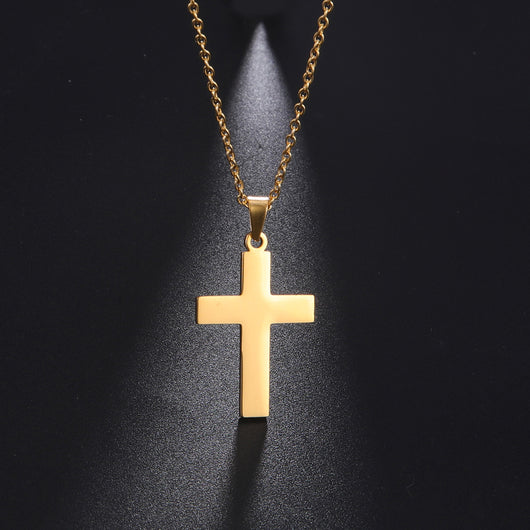 Dije Minimalista de Oro Cruz Elegante para Hombre y Mujer - Image 2