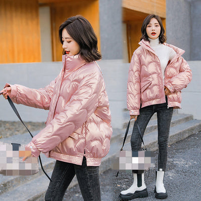 Abrigo Acolchado Coreano Oversized con Cuello Alto para Mujer - Image 10