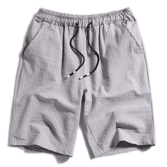 Pantalones Cortos de Algodón a Rayas para Hombre