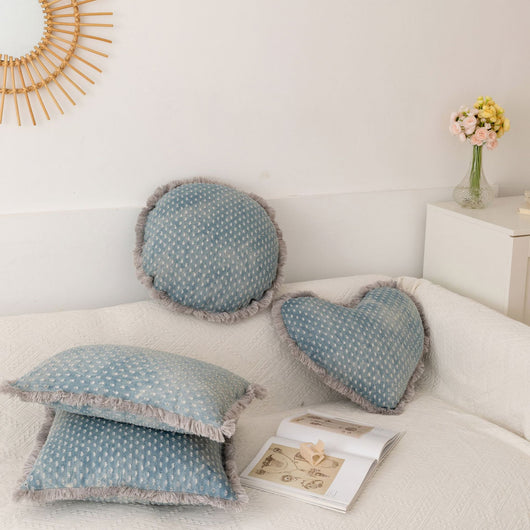 Funda de Almohada Jacquard con Franja de Denim - Image 19