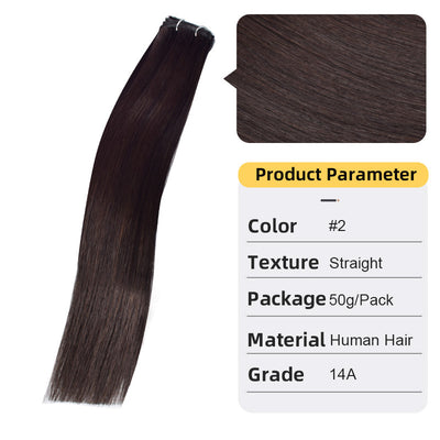 Extensión de Cabello Tejido a Mano Segunda Generación - Cabello Natural Blanco - Image 6