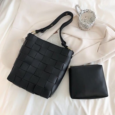 Bolso Bucket Trenzado Otoño - Diseño Minimalista y Versátil - Image 4