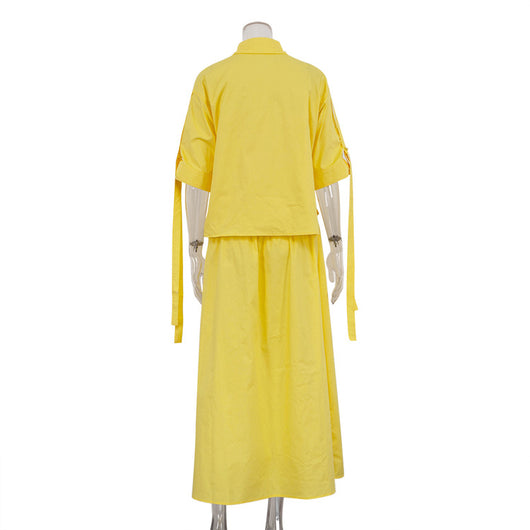 Conjunto Ejecutivo Amarillo: Blazer y Falda Dos Piezas - Image 14