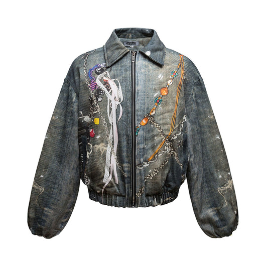 Chaqueta Acolchada Retro Americana Ancha para Hombre - Image 5