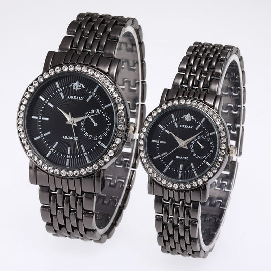 Reloj de Lujo Clásico para Parejas con Diamantes - Image 2