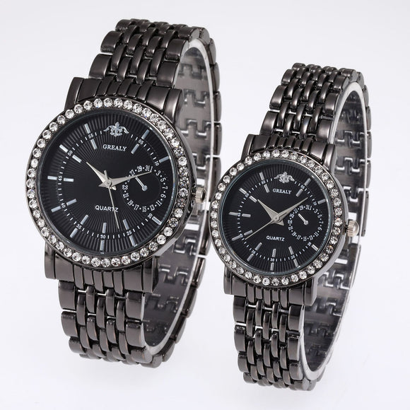 Reloj de Lujo Clásico para Parejas con Diamantes