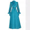 Vestido Elegante de Gaze com Cintura Ajustada e Babados Estilo Francês