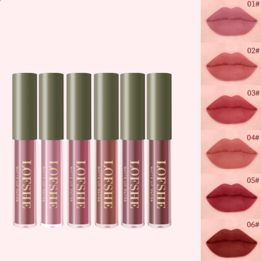 Labial Mate Nonstick en 6 Colores - Acabado Tierra Duradero