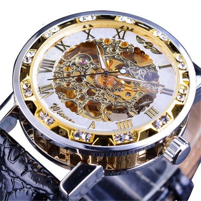 Reloj Mecánico Clásico con Cristales Brillantes y Diseño Hueco - Image 11