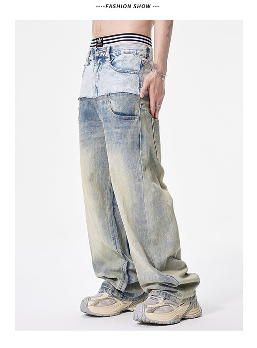 Pantalones Denim Rectos Oversize para Hombre - Image 15