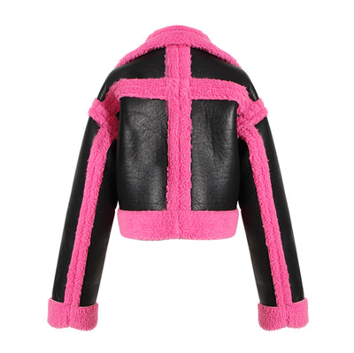 Chaqueta de Motocicleta de Cuero Estilo Europeo con Solapa Grande - Image 14