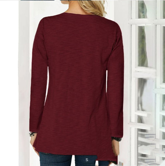 Blusa Otoñal Suelta con Mangas Largas y Botones - Image 5