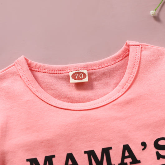 Conjunto Infantil Estampado de Letras - Pantalón Corto y Remera - Image 3