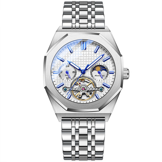 Reloj Mecánico Flywheel Sol Luna Estrellas - Image 14