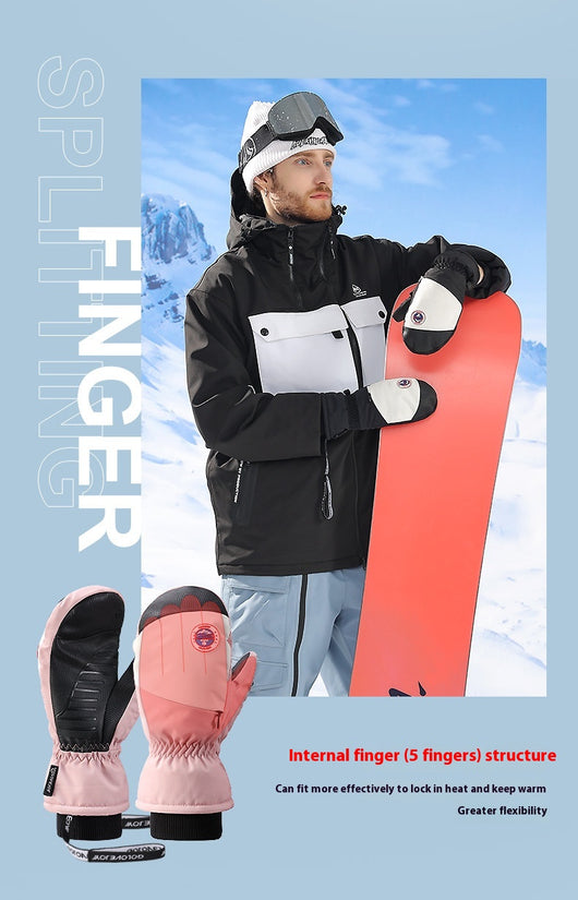 Guantes de Snowboard para Mujer Impermeables con Pantalla Táctil y Forro Térmico - Image 14