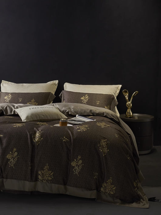 Juego de Cama Retro Algodón Peinado 4 Piezas - Calidez para Otoño e Invierno - Image 3