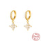 S925 Sterling Plateado Flowers Light Luxury Water Drop Earrings Golden Blanco Diamond 925 Plateado
