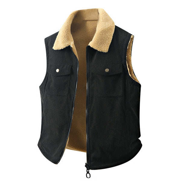 Chaleco Térmico Reversible Acolchado de Algodón Jacquard Hombre