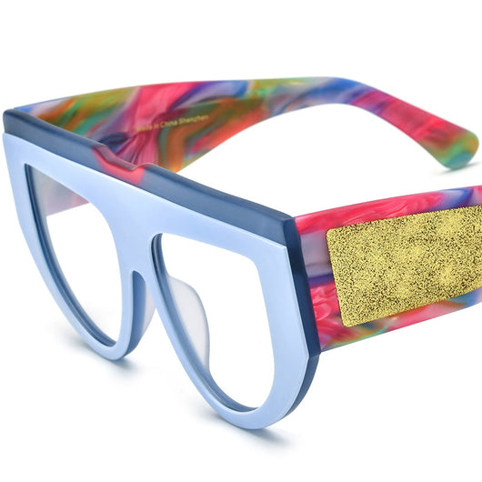 Lentes Gafas Ojo de Gato Patchwork Multicolor con Montura Mate - Image 5