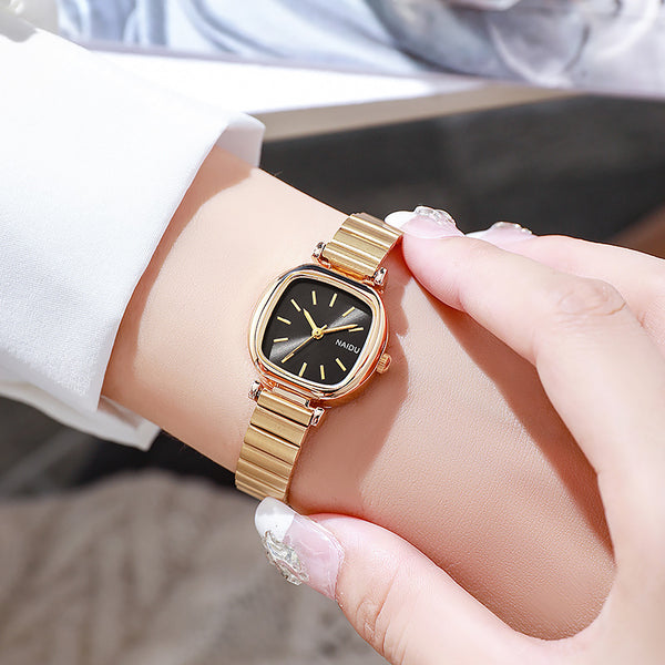 Reloj Cuadrado Elegante de Acero Inoxidable para Mujer