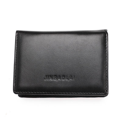 Cartera Ejecutiva de Cuero PU Tejido Liso para Tarjetas de Presentación