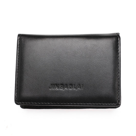Cartera Ejecutiva de Cuero PU Tejido Liso para Tarjetas de Presentación