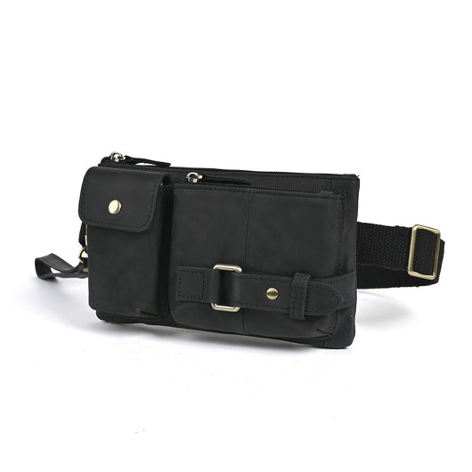 Bolsa de Pecho de Cuero Curtido al Vegetal para Hombre - Estilo Viajero - Image 43