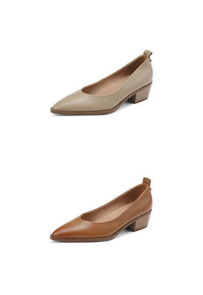 Tacones Bajos de Piel de Oveja para Mujer - Image 16
