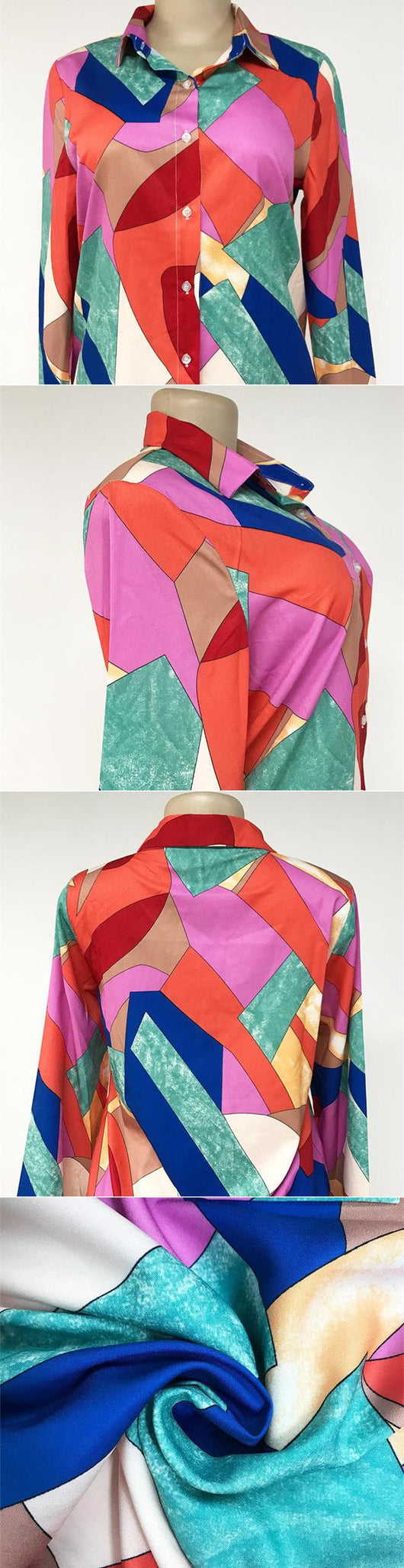 Conjunto Suelto de Blusa Estampada y Pantalón para Mujer - Image 9